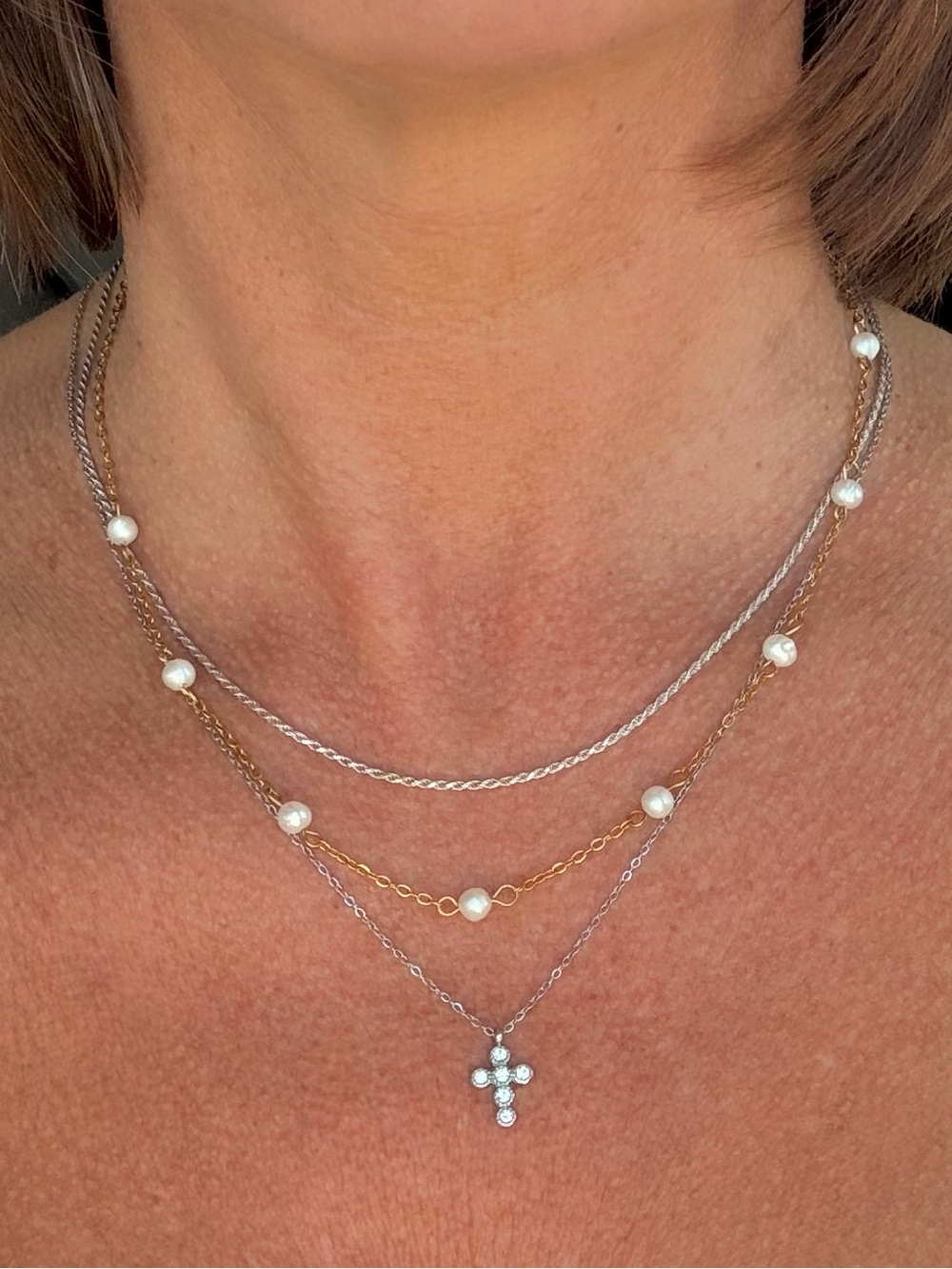 Gold and Pearl Necklace